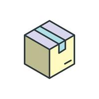 plantillas de diseño de símbolo de icono de caja vector