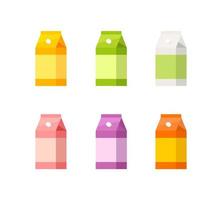 Beverages in Cartons Isolated on White Background,Juice and Smoothie vector