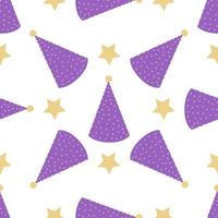 a pattern of a purple cap with a star vector