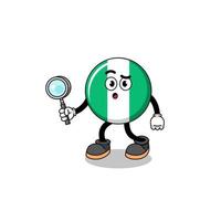 Mascot of nigeria flag searching vector