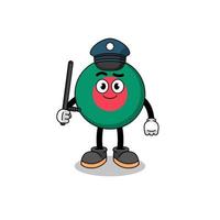 Cartoon Illustration of bangladesh flag police vector