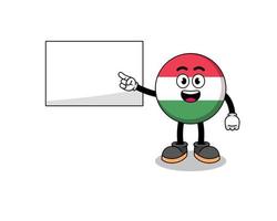 hungary flag illustration doing a presentation vector