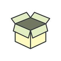 plantillas de diseño de símbolo de icono de caja vector