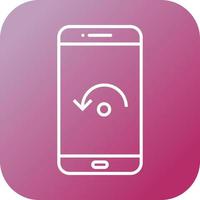 Unique Restart Phone Vector Line Icon