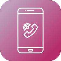 Unique Call On Speaker Vector Line Icon