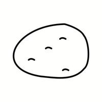 Unique Potato Vector Line Icon