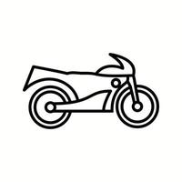 icono de línea de vector de bicicleta única