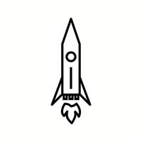 Unique Rocket II Vector Line Icon