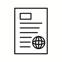 Unique News Report Vector Line Icon