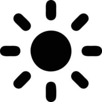 sun icon in white background, illustration of sun icon symbol in black on white background vector