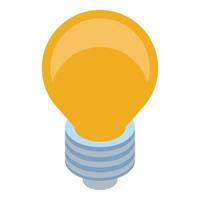 Idea bulb icon, isometric style vector