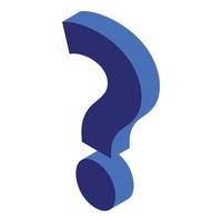 Question sign icon, isometric style vector