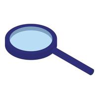 Magnifier icon, isometric style vector