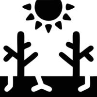 icono de sol en fondo blanco, ilustración del símbolo de icono de sol en negro sobre fondo blanco vector