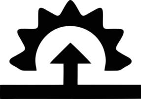 sun icon in white background, illustration of sun icon symbol in black on white background vector