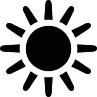 sun icon in white background, illustration of sun icon symbol in black on white background vector