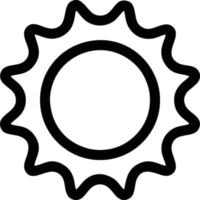 sun icon in white background, illustration of sun icon symbol in black on white background vector