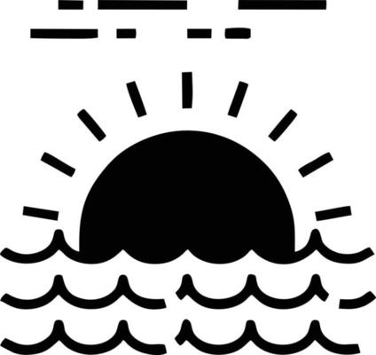 sun icon in white background, illustration of sun icon symbol in black on white background