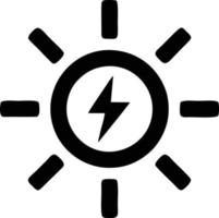 icono de sol en fondo blanco, ilustración del símbolo de icono de sol en negro sobre fondo blanco vector