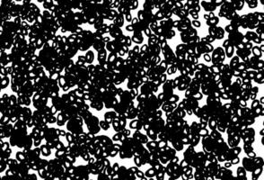 Black and white vector background with bubbles.