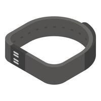 Running smart bracelet icon, isometric style vector