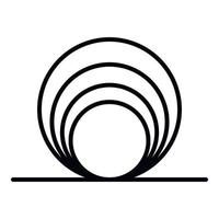 Circle coil icon, outline style vector