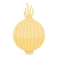 Yellow onion icon, isometric style vector