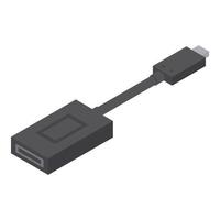 Usb hdmi adapter icon, isometric style vector