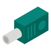 Audio adapter icon, isometric style vector