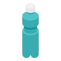 icono de botella de agua, estilo isométrico vector