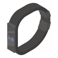 Pulse smart bracelet icon, isometric style vector