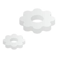 Gear wheel system icon, isometric style vector