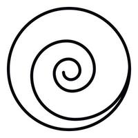 icono de espiral circular, estilo de contorno vector