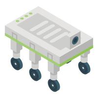 Farming robot icon, isometric style vector