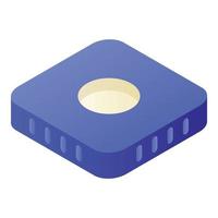 Wifi cube icon, isometric style vector