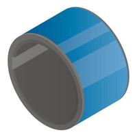 Circle flexible display icon, isometric style vector