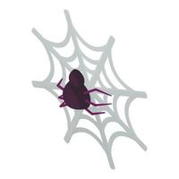 icono de casa de araña, estilo isométrico vector