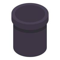 Garbage bin icon, isometric style vector