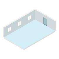 Big empty room icon, isometric style vector