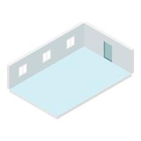 Big empty room icon, isometric style vector