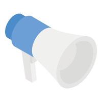 Hand speaker icon, isometric style vector