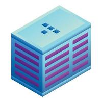 Office city building icon, isometric style vector