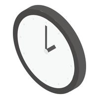 Wall clock icon, isometric style vector