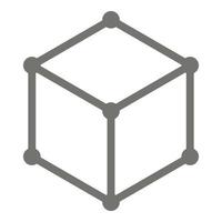 Cube icon, isometric style vector