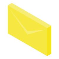 Envelope icon, isometric style vector