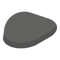 Black mouse icon, isometric style vector