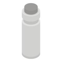 Water bottle icon, isometric style vector