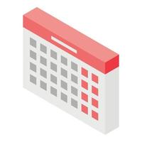 Forensic calendar icon, isometric style vector