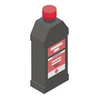 Engine oil bottle icon, isometric style vector