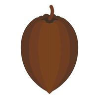 icono de fruta de cacao, estilo isométrico vector